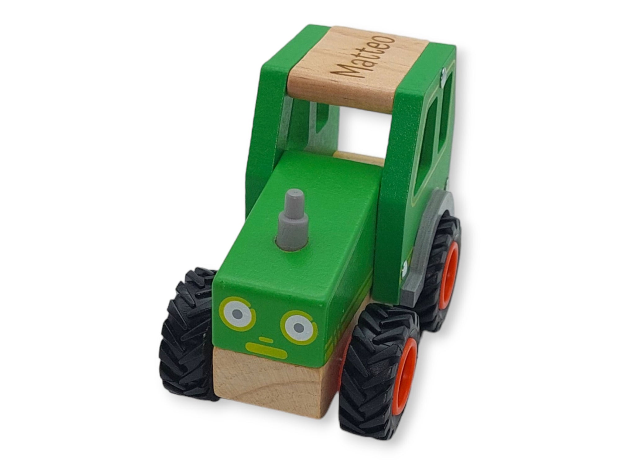 Schiebeauto "Traktor" personalisiert mit Name, Schiebtier, Holztier