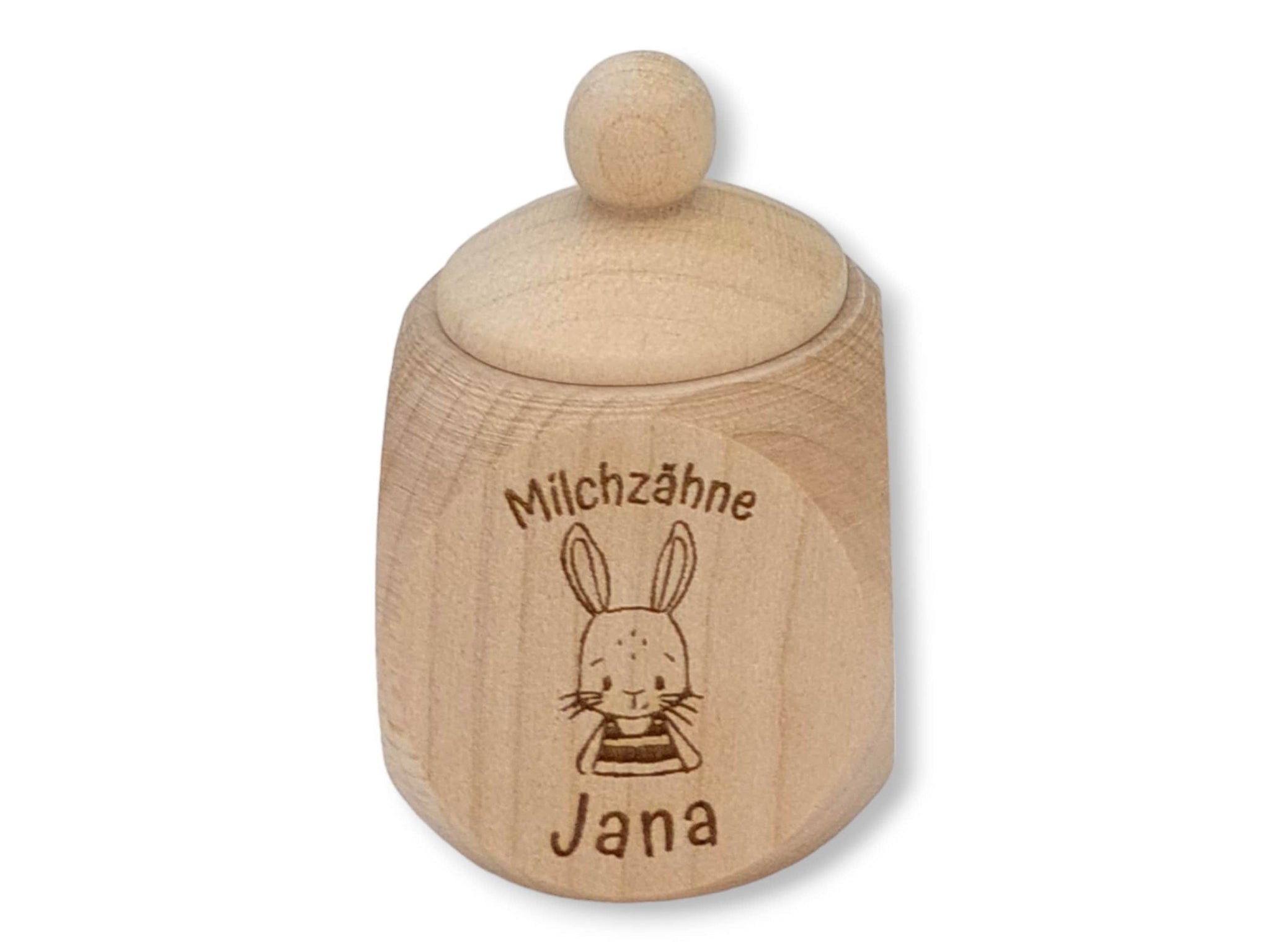 Milchzahndose personalisiert "Hase" / Milchzahnbox aus Holz