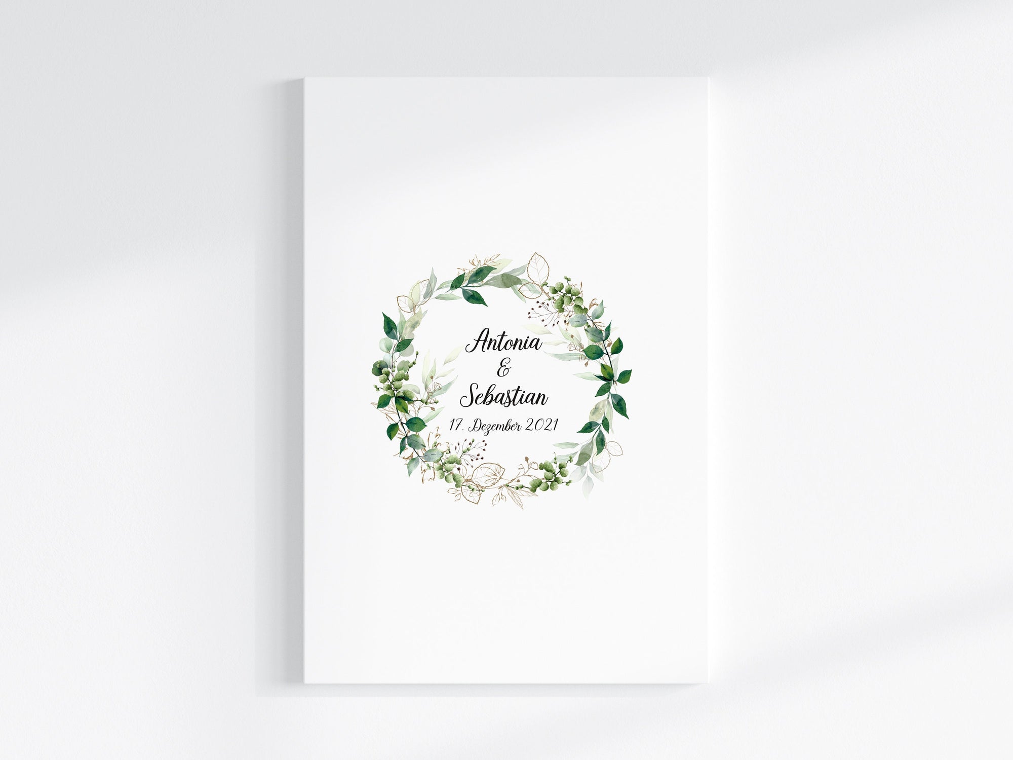 Druckdatei Gästebuch Hochzeit "Greenery"