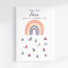 Druckdatei Fingerabdruck Gästebuch "Regenbogen pfirsich" Fingerprint