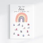 Druckdatei Fingerabdruck Gästebuch "Regenbogen pfirsich" Fingerprint