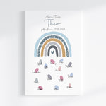 Druckdatei Fingerabdruck Gästebuch "Regenbogen Punkte" Fingerprint