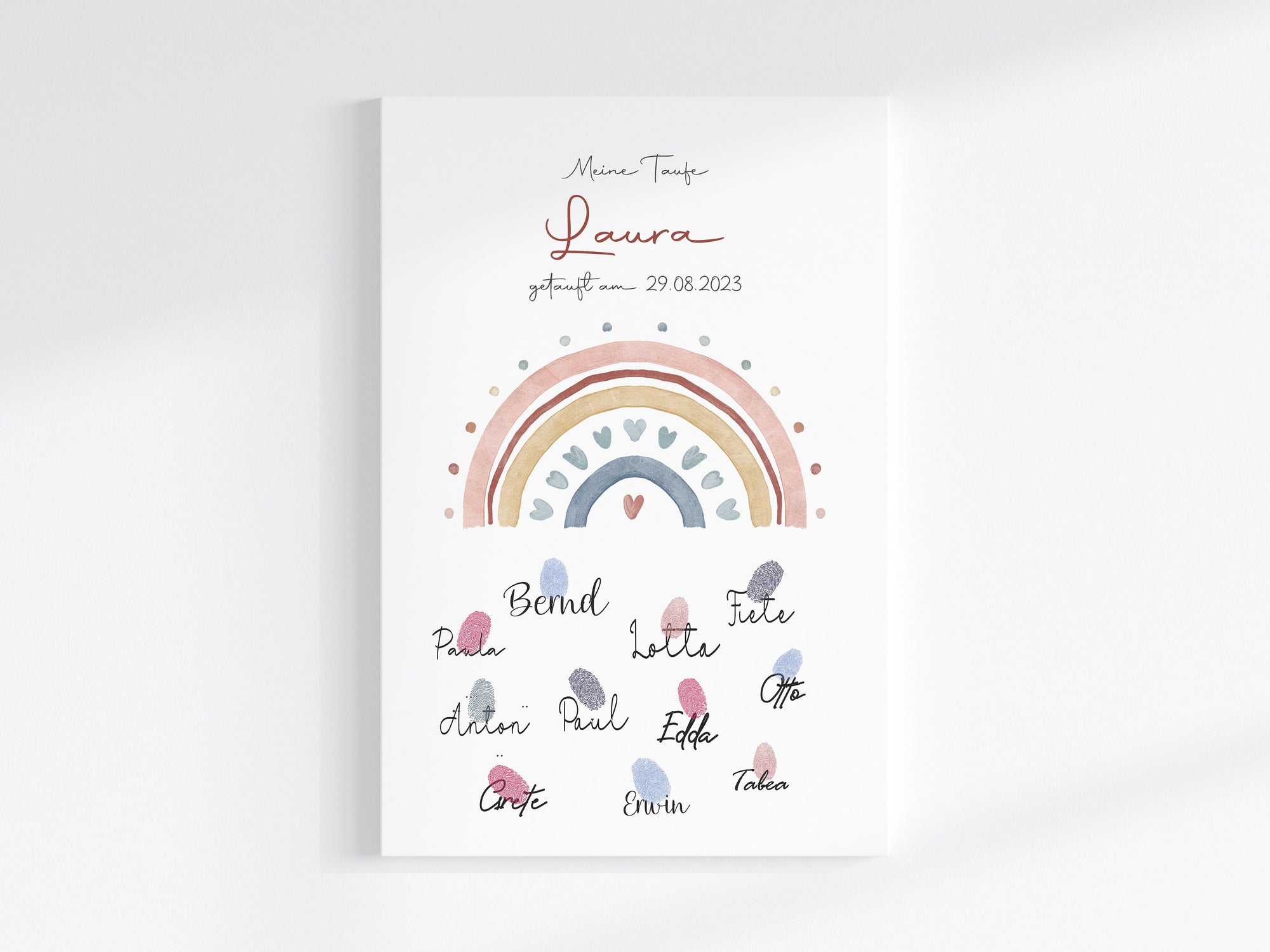 Druckdatei Fingerabdruck Gästebuch "Regenbogen" Fingerprint