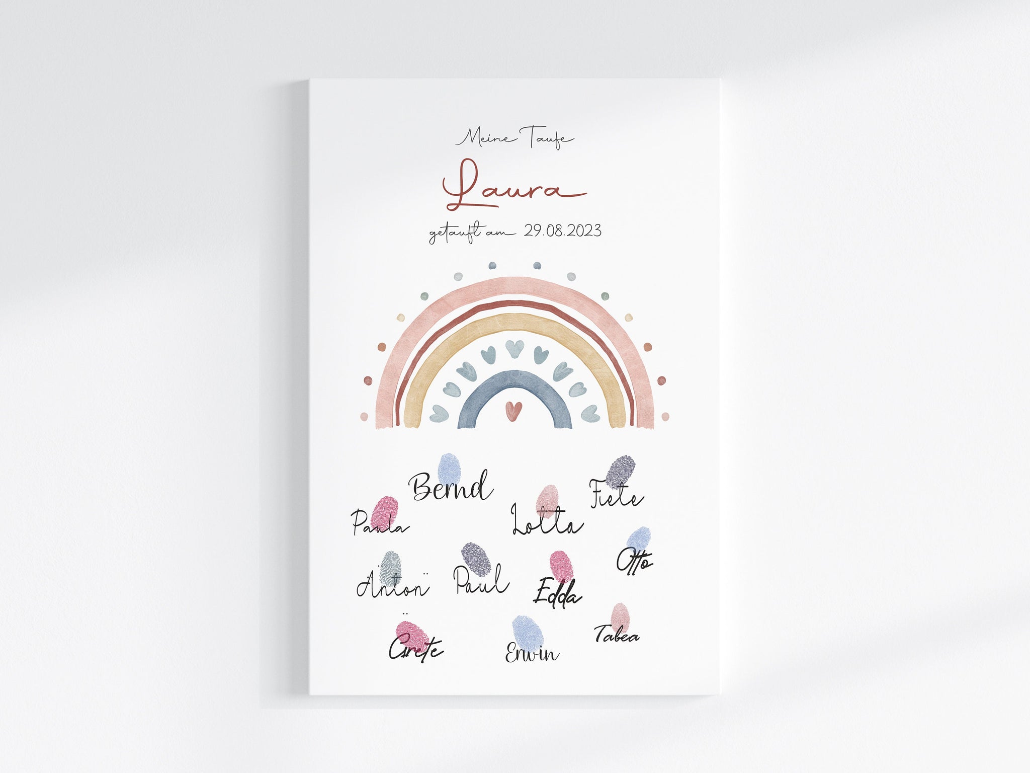 Druckdatei Fingerabdruck Gästebuch "Regenbogen" Fingerprint