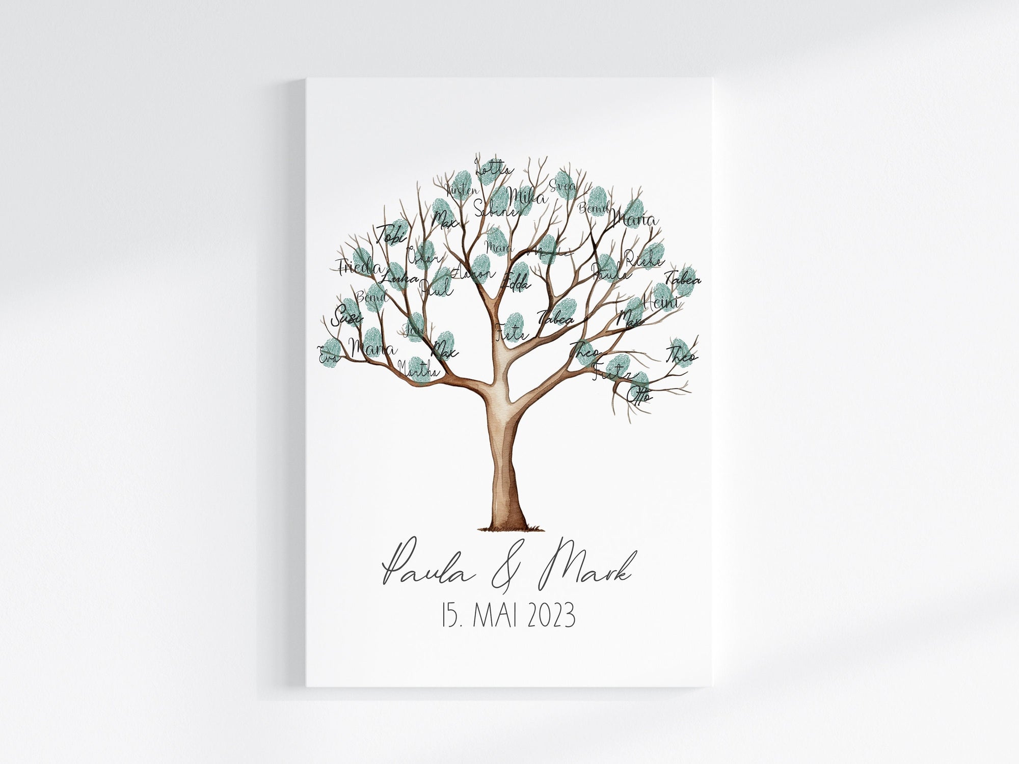 Druckdatei Fingerabdruck Gästebuch "Baum" Fingerprint