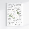 Druckdatei Gästebuch Hochzeit "Goldrahmen Blätter"