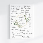 Druckdatei Gästebuch Hochzeit "Goldrahmen Blätter"
