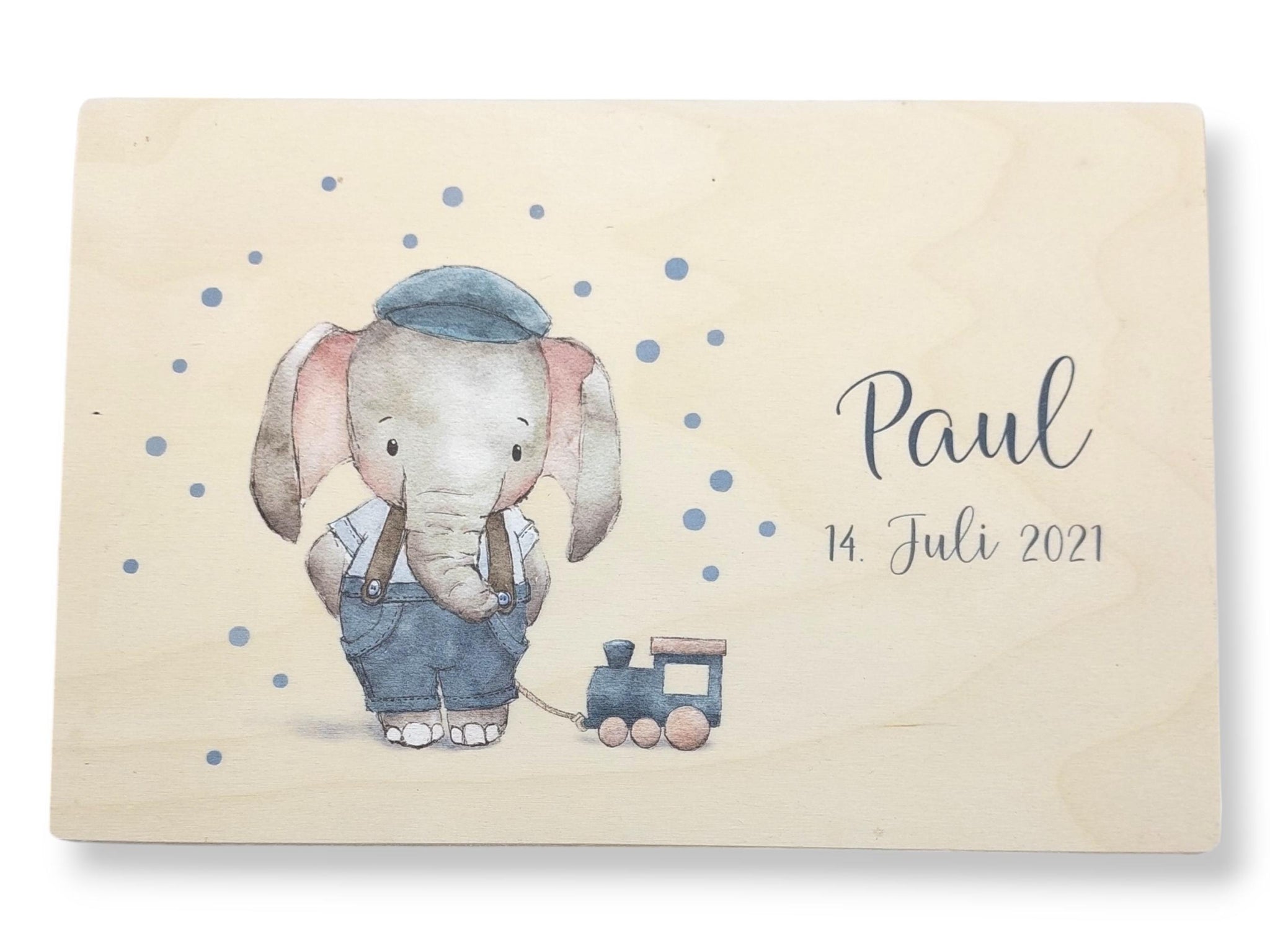 Erinnerungskiste Baby mit Namen "Bär Zug" Geburtsdatum Erinnerungsbox für Kinder, Erinnerungsbox für Babys, Taufgeschenk,