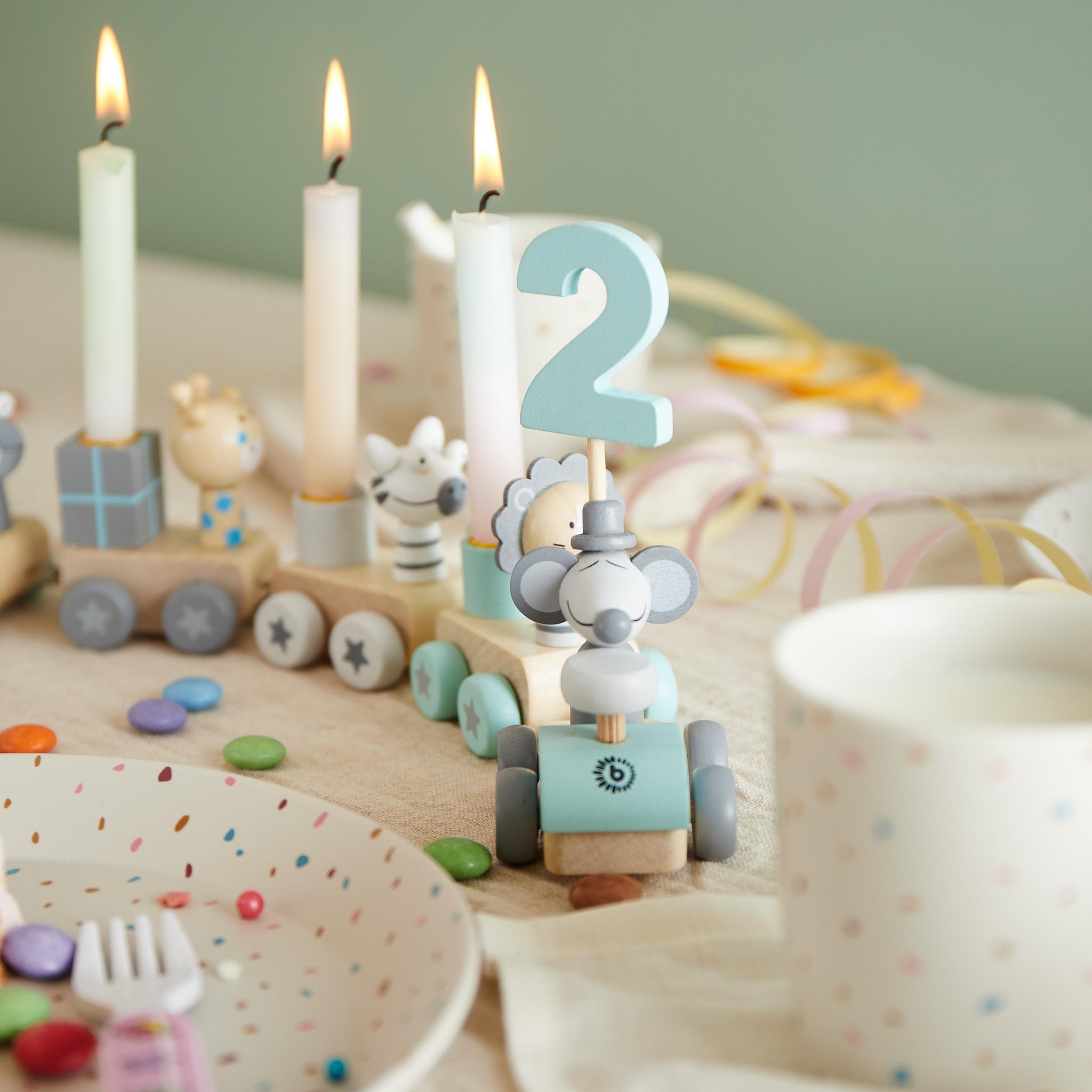 Geburtstagszug mit Zahlen 0-99, blau, Geburtstagszug, Babygeschenk zur Geburt, Geburtstagszug Kerze, Kindergeburtstag Deko, Dekoration