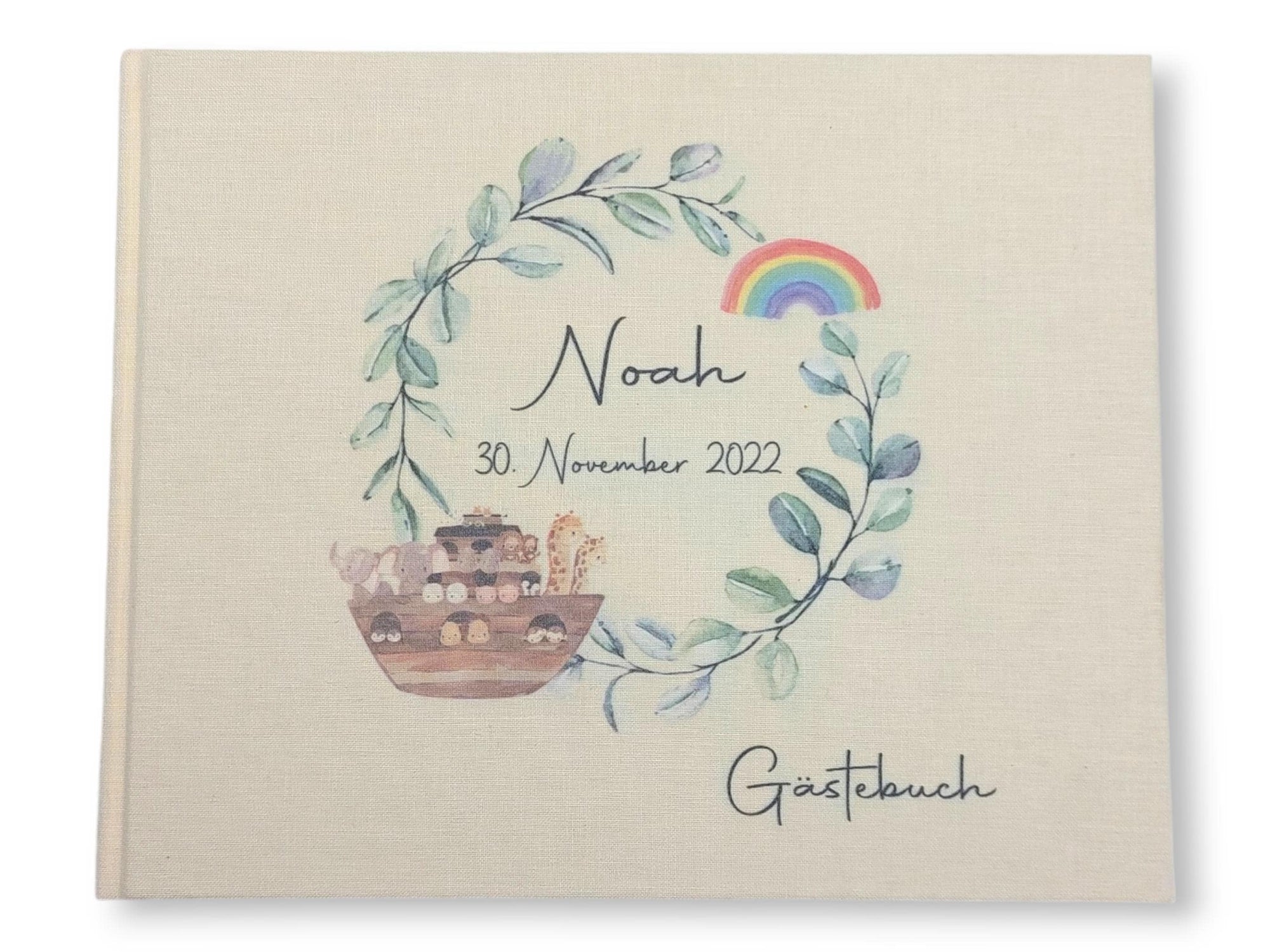 Gästebuch Taufe personalisiert "Arche", Taufgeschenk, Erinnerung Taufe
