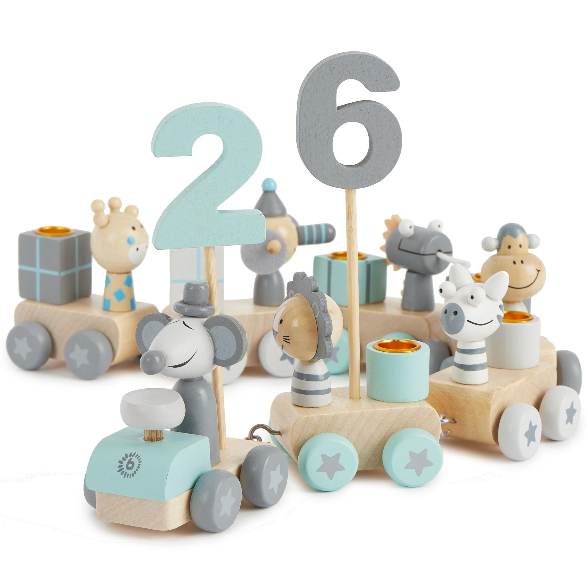 Geburtstagszug mit Zahlen 0-99, blau, Geburtstagszug, Babygeschenk zur Geburt, Geburtstagszug Kerze, Kindergeburtstag Deko, Dekoration
