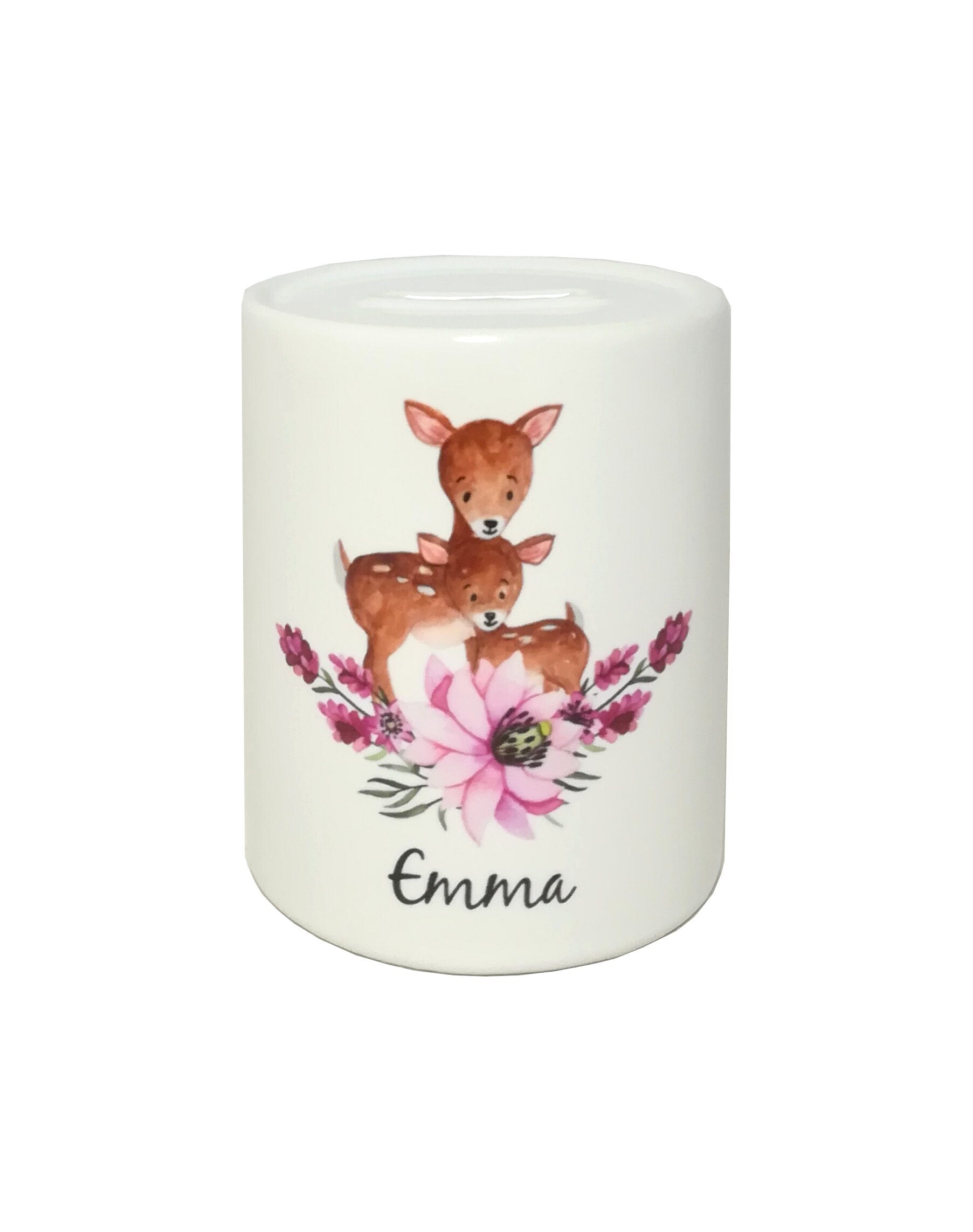 Spardose "Rehe" personalisiert mit Namen