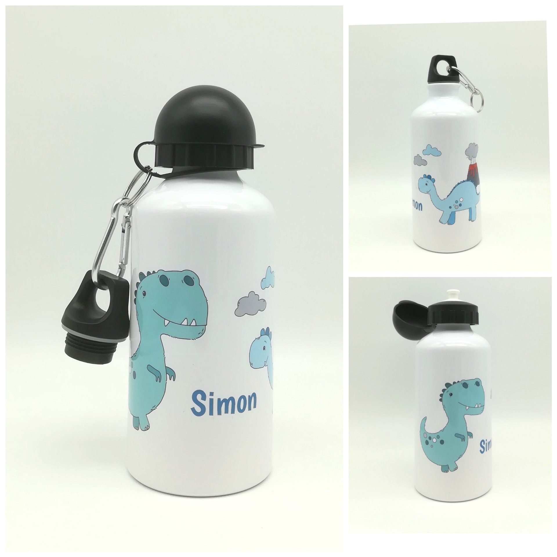 Trinkflasche mit Namen "Dino2" / individuell/ Flasche/ Kinder trinkflasche 500ml/ Kindergarten / Schule