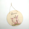 Türschild Kinderzimmer "Boho Rehe" personalisiert mit Namen aus Holz/ Kinderzimmer/ Spielzimmer/