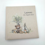 Fotoalbum personalisiert Baby, Kind "Waldtiere 3" Leinen, Erinnerungsalbum