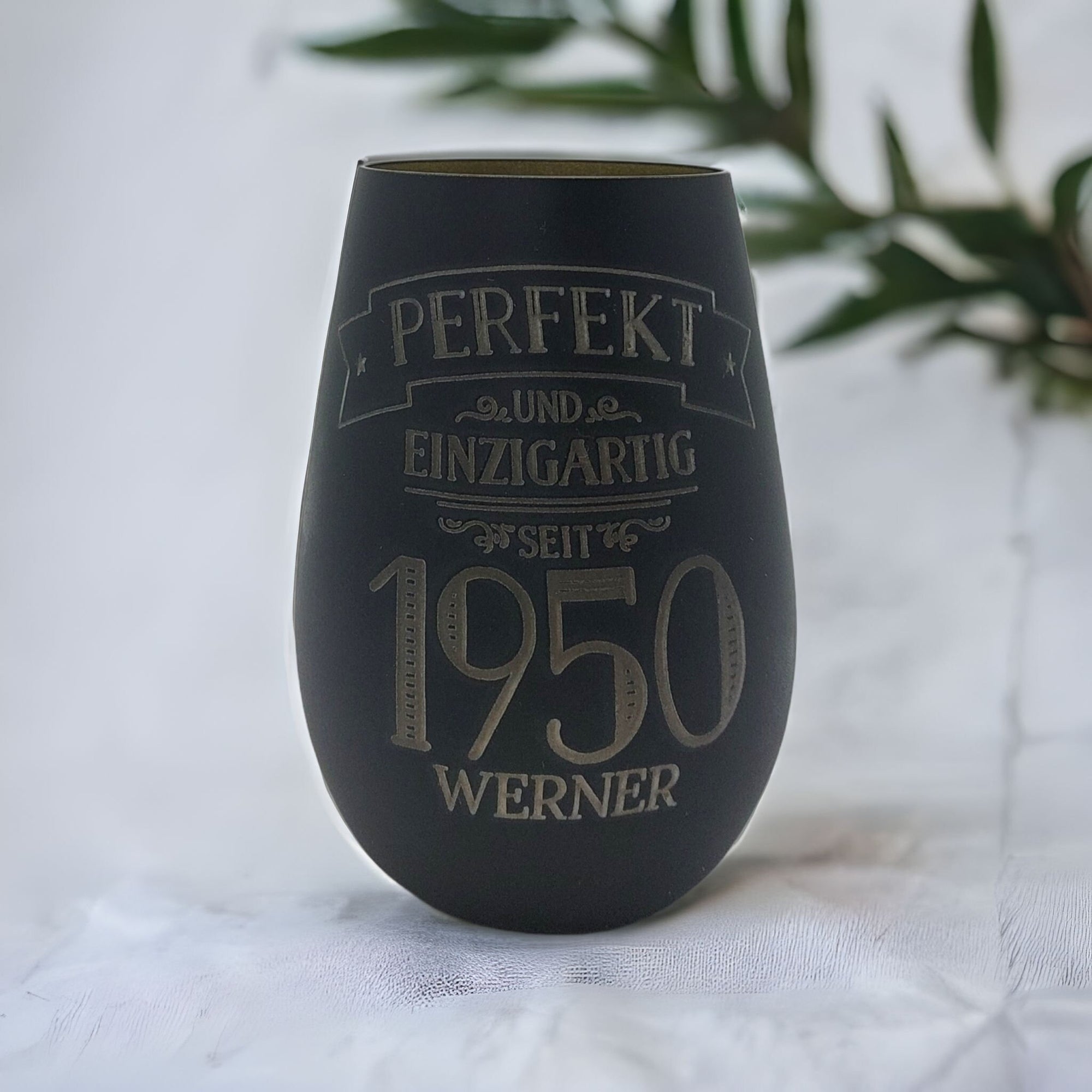 Windlicht personalisiert "Perfekt" Geburtstagslicht