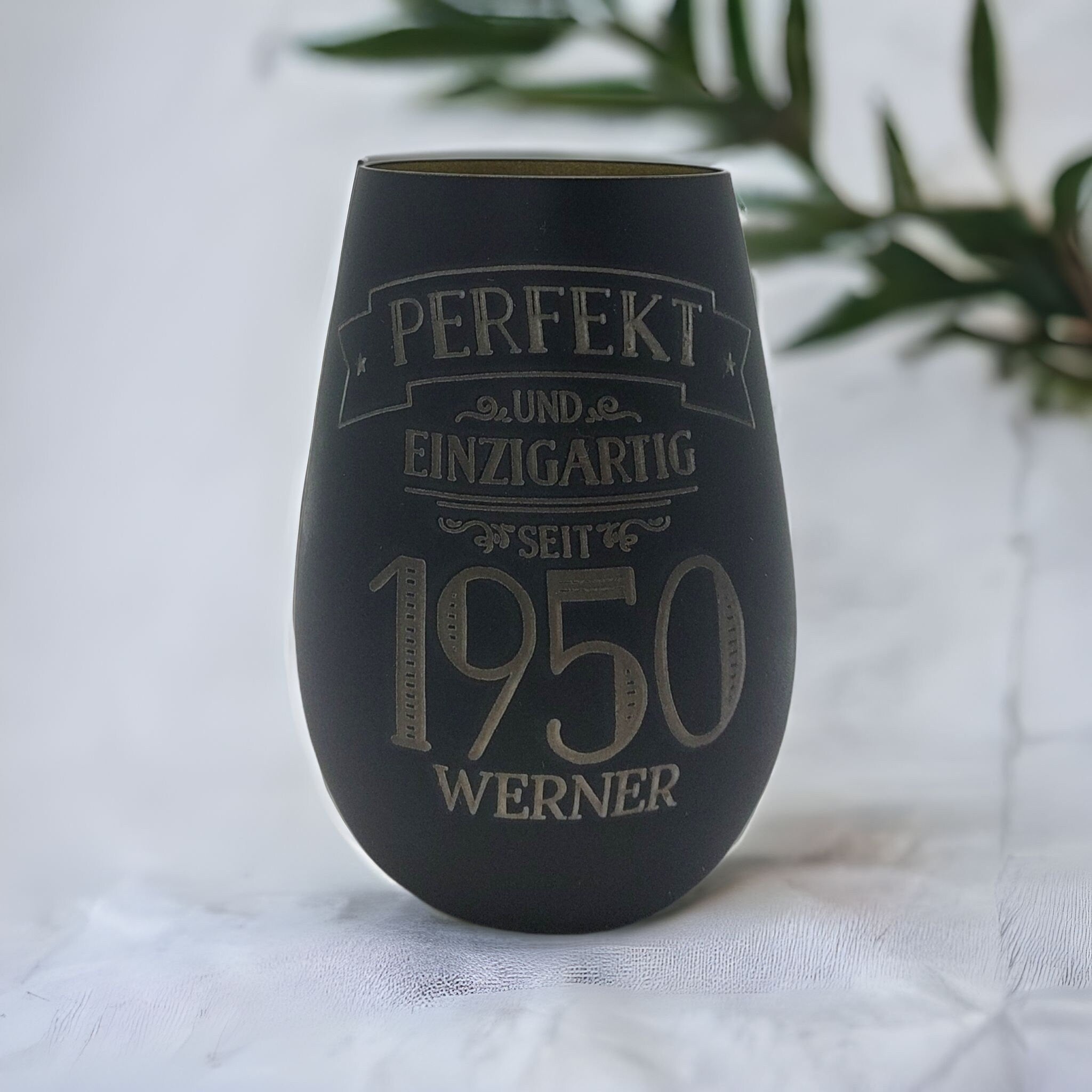 Windlicht personalisiert "Perfekt" Geburtstagslicht