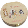 Milchzahndose personalisiert "Boho Waldtiere" / Milchzahnbox aus Holz
