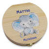 Milchzahndose personalisiert "Elefant" / Milchzahnbox aus Holz, Zahndose Holz personalisiert, Kinder Zahnbox, personalisierte Zahnbox,