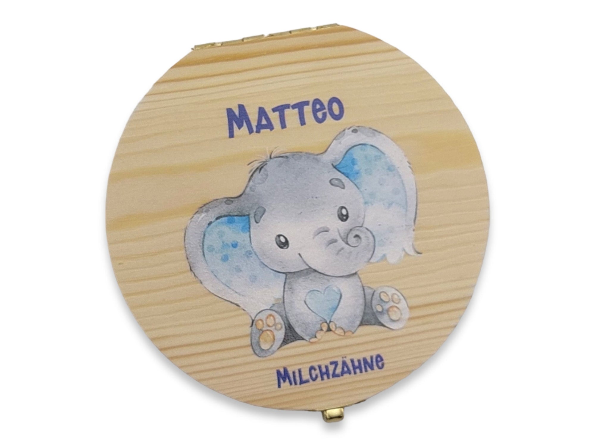 Milchzahndose personalisiert "Elefant" / Milchzahnbox aus Holz, Zahndose Holz personalisiert, Kinder Zahnbox, personalisierte Zahnbox,