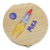 Milchzahndose personalisiert "Rakete Weltall" / Milchzahnbox aus Holz