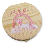 Milchzahndose personalisiert "Einhorn" / Milchzahnbox aus Holz, personalisierte Zahndose Holz, Geschenkidee Kinder, Zahnbox, Kindergeschenk