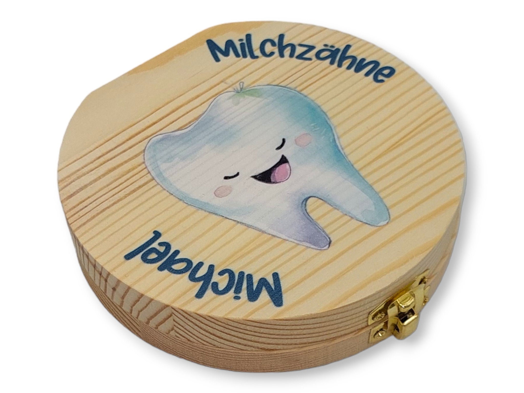 Milchzahndose personalisiert "Zahn" / Milchzahnbox aus Holz