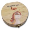 Milchzahndose personalisiert "Boho Einhorn" / Milchzahnbox aus Holz