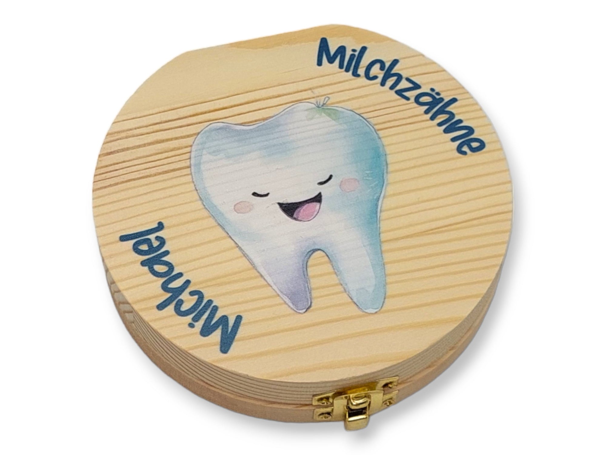 Milchzahndose personalisiert "Zahn" / Milchzahnbox aus Holz
