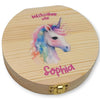 Milchzahndose personalisiert "Einhorn 2" / Milchzahnbox aus Holz