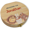 Milchzahndose personalisiert "Boho Tiere" / Milchzahnbox aus Holz