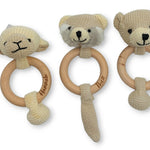Baby Rassel, Greifling personalisiert mit Name, Greifring, Greifling Baby