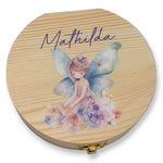 Milchzahndose personalisiert "Fee" / Milchzahnbox aus Holz