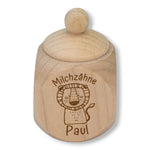 Milchzahndose personalisiert "Löwe" / Milchzahnbox aus Holz