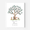 Druckdatei Fingerabdruck Gästebuch "Baum Waldtiere" Fingerprint, Gästebuch Druckdatei, Gästebuch Kommunion digital, Geschenkidee Taufe