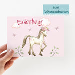 Druckdatei Einladung "Pony"