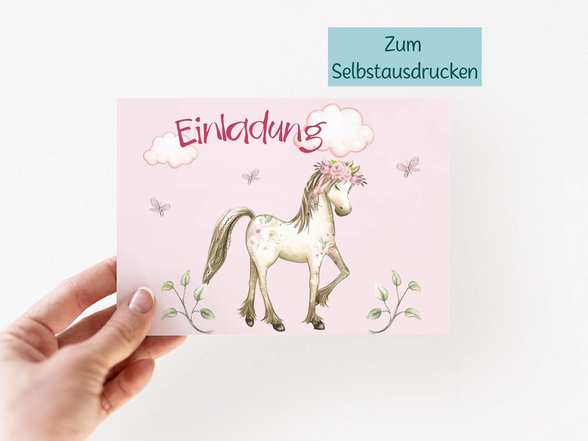 Druckdatei Einladung "Pony"