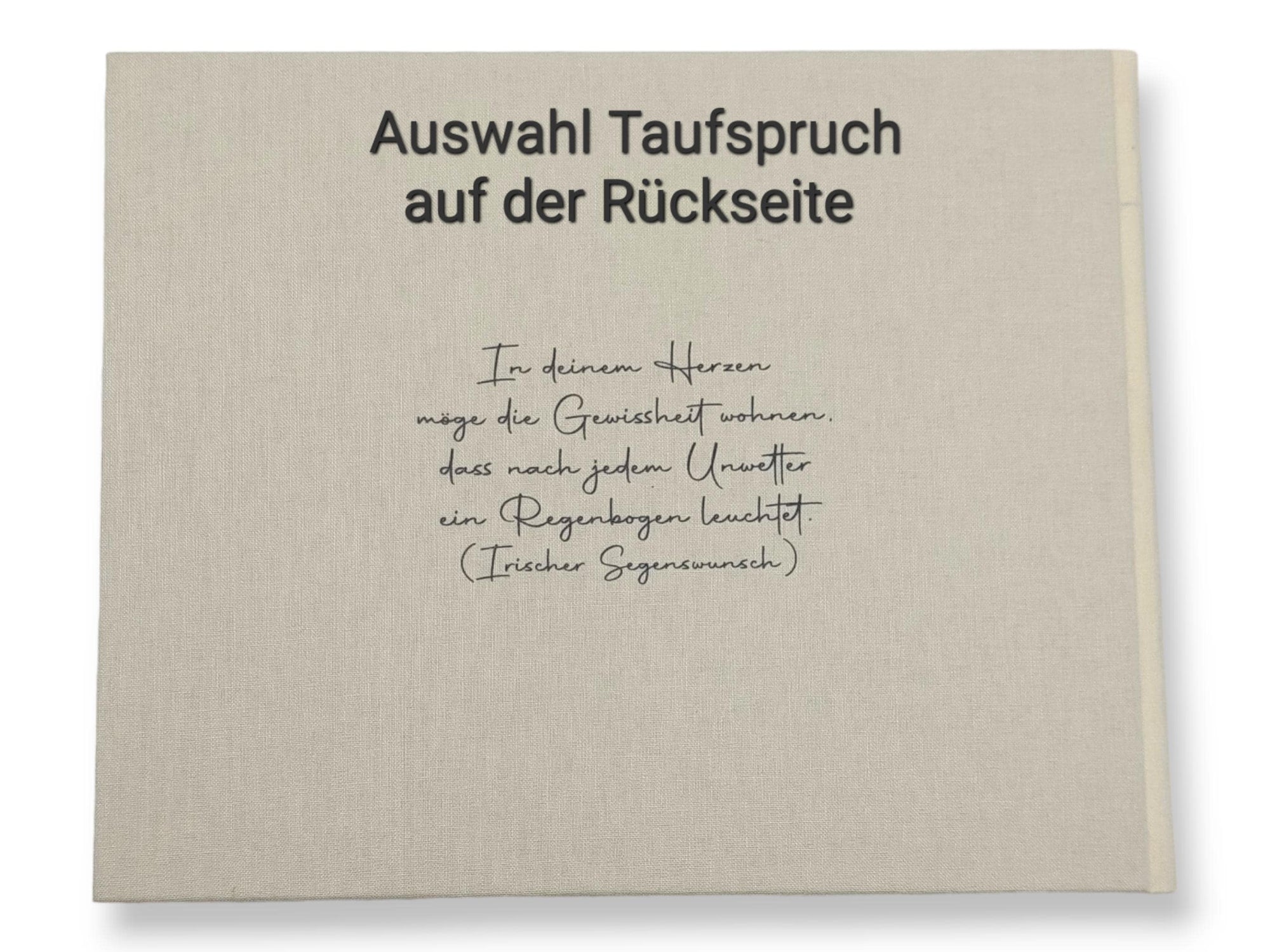 Gäastebuchmit Leineneinband bedruckt mit Namen Datum und Motiv