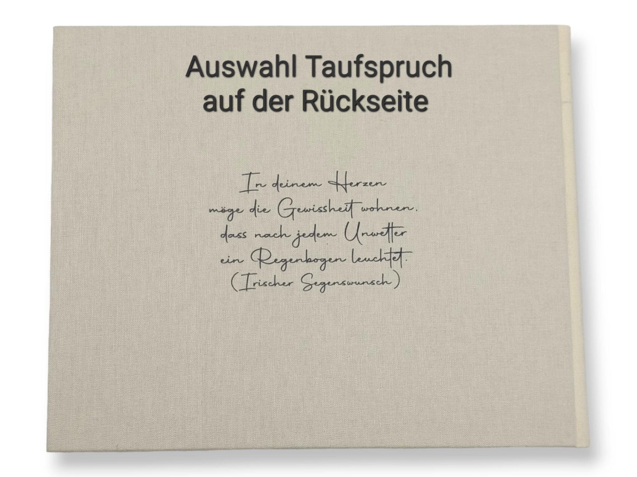 Gäastebuchmit Leineneinband bedruckt mit Namen Datum und Motiv