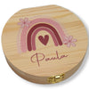 Milchzahndose personalisiert "Bogen" / Milchzahnbox aus Holz, personalisierte Zahndose Holz, Geschenkidee Kinder, Zahnbox, Kindergeschenk