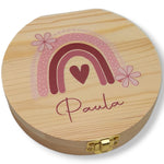 Milchzahndose personalisiert "Bogen" / Milchzahnbox aus Holz, personalisierte Zahndose Holz, Geschenkidee Kinder, Zahnbox, Kindergeschenk