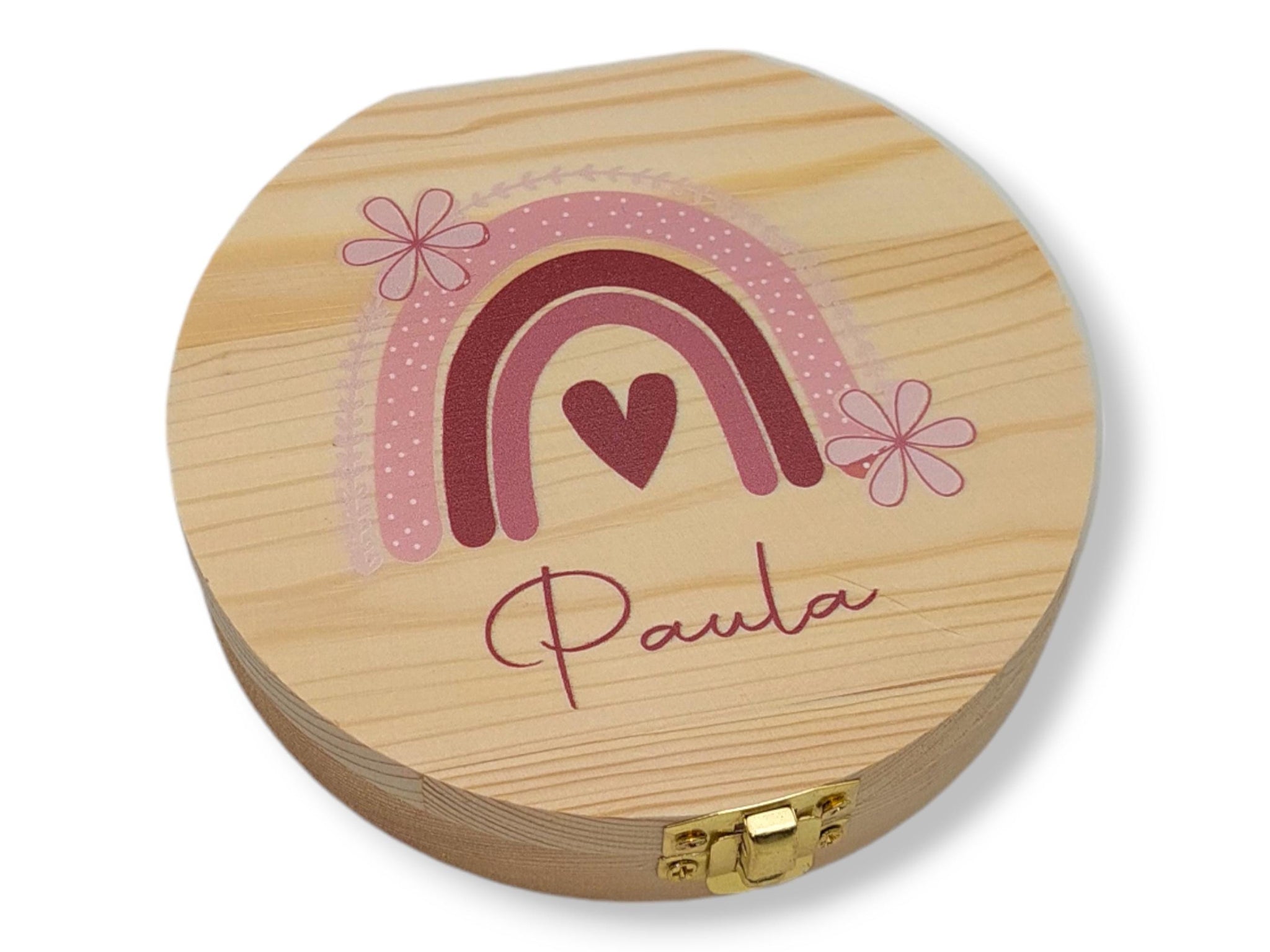 Milchzahndose personalisiert "Bogen" / Milchzahnbox aus Holz, personalisierte Zahndose Holz, Geschenkidee Kinder, Zahnbox, Kindergeschenk