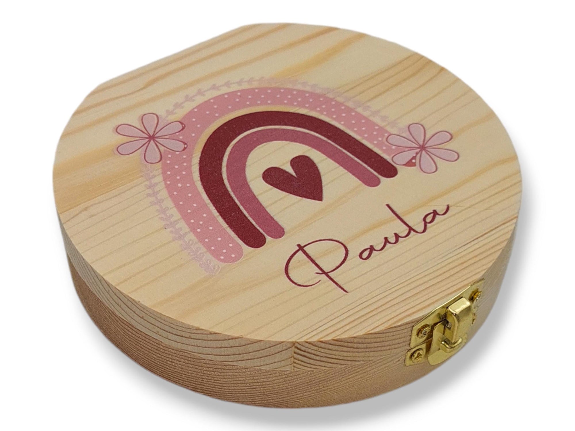 Milchzahndose personalisiert "Bogen" / Milchzahnbox aus Holz, personalisierte Zahndose Holz, Geschenkidee Kinder, Zahnbox, Kindergeschenk