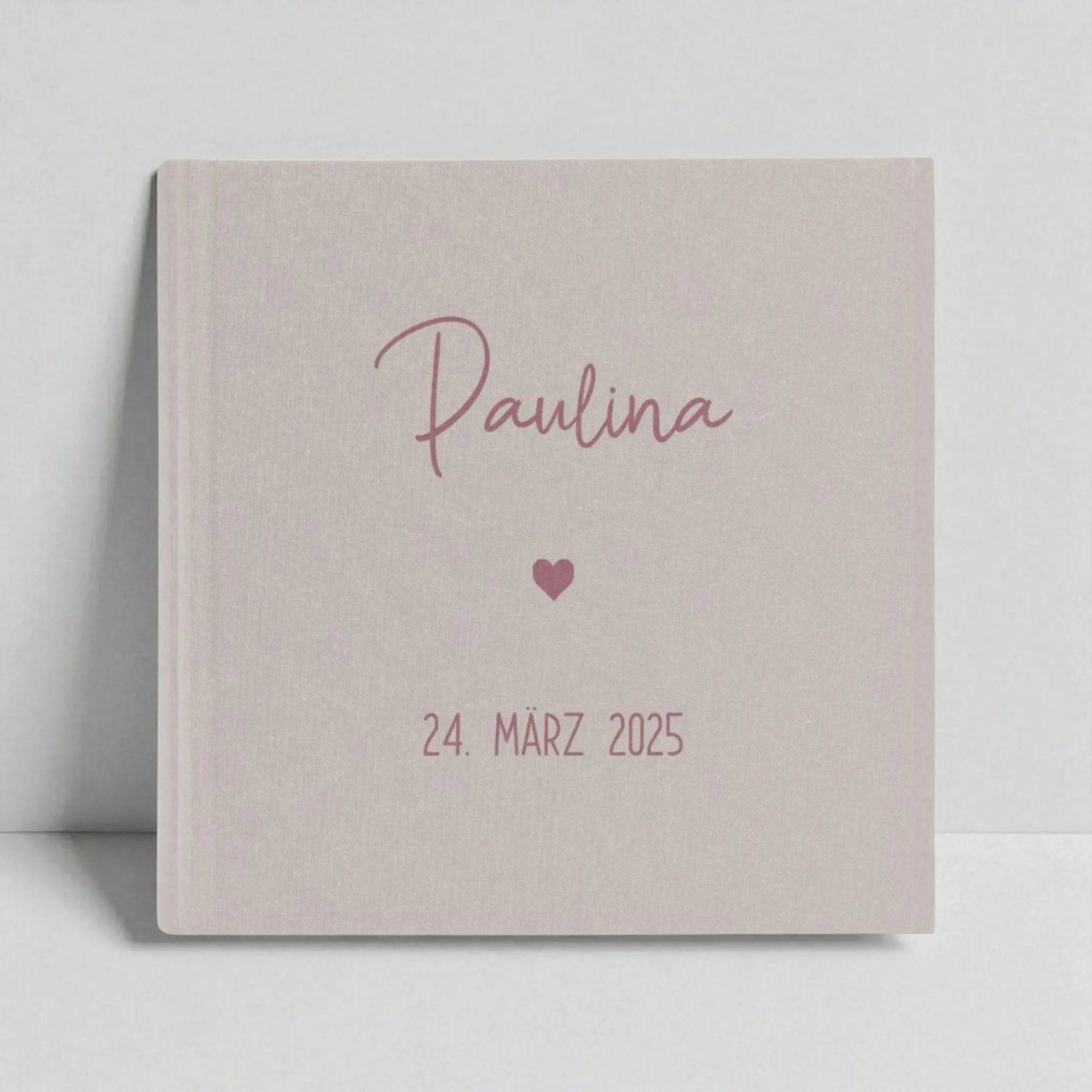 Fotoalbum personalisiert Baby, Kind "Schrift" Leinen