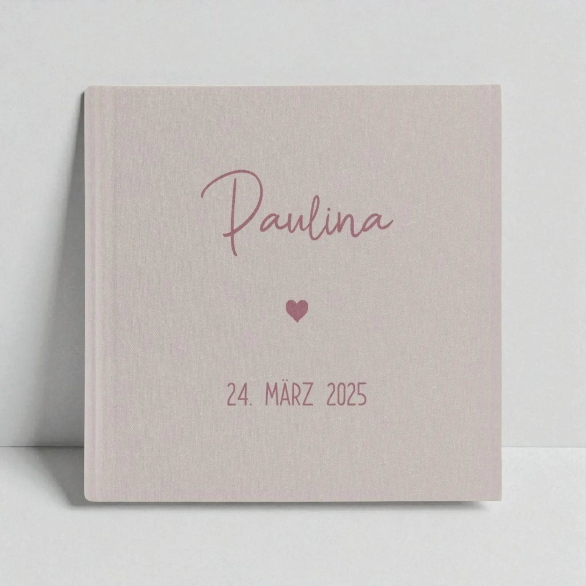 Fotoalbum personalisiert Baby, Kind "Schrift" Leinen